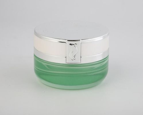 Zuverlässige kosmetische Luxusbehälter-Glascremetiegel-Kosmetik, die kundengebundenen Entwurf verpackt