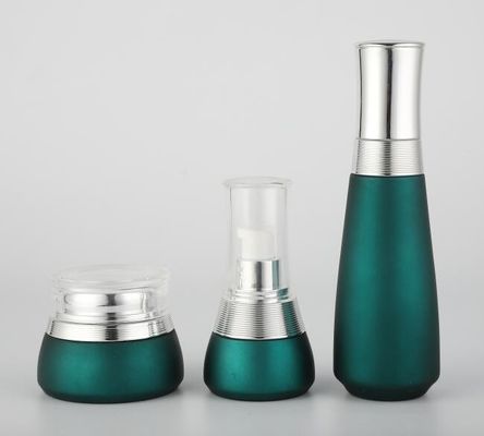 Elegante kosmetische Sahneglasflasche Skincare 100ml 120ml, das verschiedenen Silkscreen und Drucken verpackt