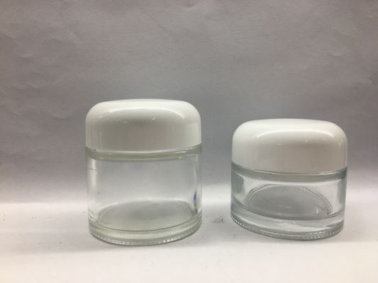 Glaskosmetisches Glas creme Skincare 50g 70g, das Soem ringsum Spitzenkappe Spitzen-Soemglasprodukt verpackt