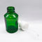 Grüner Schulter-Flaschen-Plastikkappen-Tropfenzähler des ätherischen Öls 30ml schräger