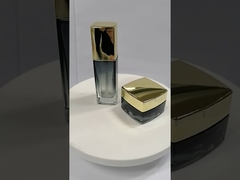 Quadratische Glaslotionflaschen, transparent, mit Kunststoffkappe, optionale Kapazität