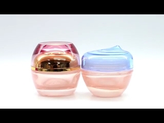 Cream Glass Cosmetic Jar Luxury Empty Frosted Cylinder 50ml Skincare