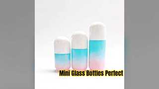 Fabrik-Direktverkauf 15 ml Mini 20 ml 30 ml flache ovale Lotionsglasflaschen Flasche mit ätherischen Ölen