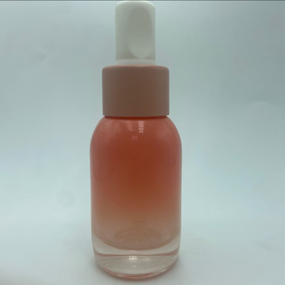 50 ml rosa Lotion Glasflasche kundenspezifisches Logo OEM Glasflasche Lotion Flasche Großhandelshersteller