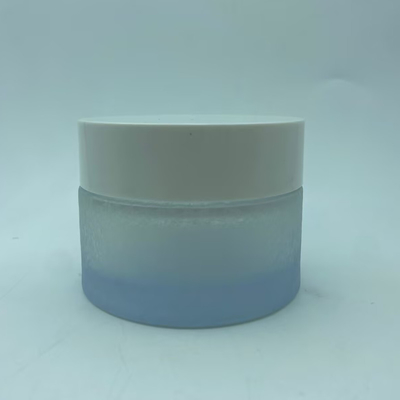 Kosmetische Flasche 100 ml Eisblumen Spray Beschichtung Flasche mit weißer Kappe Creme Flasche Hautpflege Verpackung OEM
