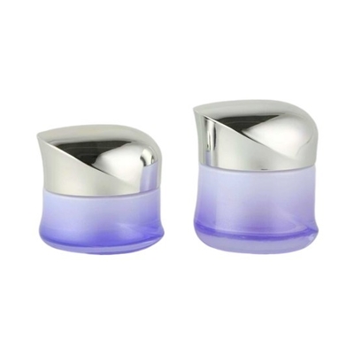 verpackender Glascremetiegel 50g Skincare mit Plastikkappen-kosmetisches Glas kundengebundenem Logo und Malerei