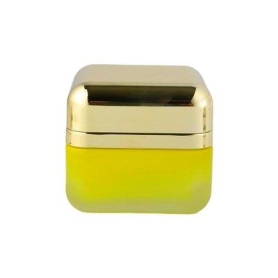 Galvanisieren Sie Quadrat-Glas-kosmetische Gläser ISO9001 50g sahnen Flaschen Soem
