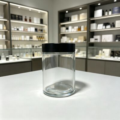 170ml Clear Glass Jar Wide Mouth Jar With Matte Black Lid Empty Cosmetic Storage Bottle Factory Direct in Stock