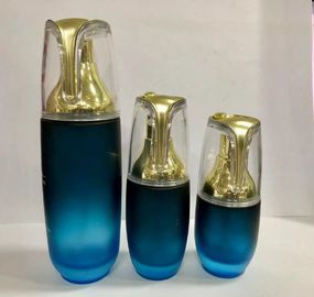 Retro- runde kosmetische Lotions-Flaschen-Pumpflasche gut, Leistung kundengebundene Farbe und den Druck versiegelnd