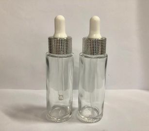 kosmetische Tropfflaschen des Glas-30ml, Flaschen des ätherischen Öls mit Plastikkragen Soem