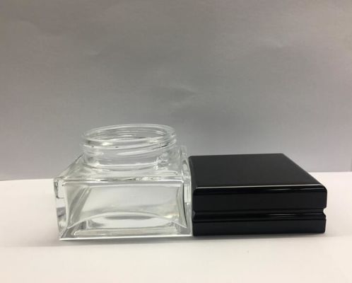 Glaskosmetik des Quadrat-30g 50g rüttelt Verpackencreme-Flasche Skincare