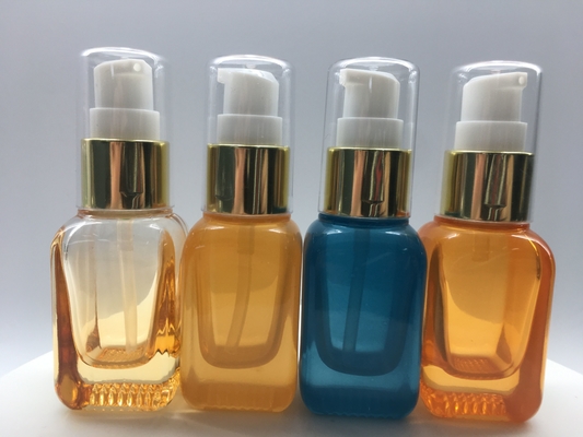 Orange blaue Glaspumpflasche 20ml SGS-ISO MSDS für Lotion und Serum
