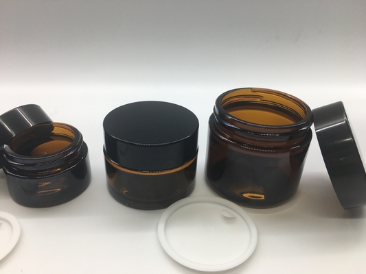 Brown Amber Glass Jar 5g - Glas 50g Brown für Gesichts-Creme-Augen-Creme