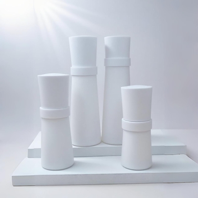 Fabrikpreis 50ml 100ml 120ml Glaslotion-Verpackung Leere moderne Lotionpumpe Glasflasche Hautpflegecreme Körper-Set