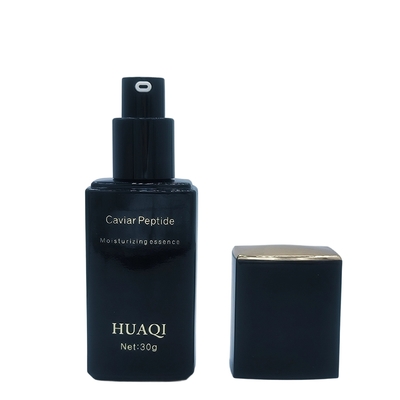 Großhandel Luxus 30ml Quadrat Makeup Primer Serumpumpe Flasche für Kosmetika mit individueller Logo-Druckkappe