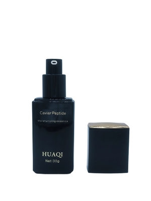 Großhandel Luxus 30ml Quadrat Makeup Primer Serumpumpe Flasche für Kosmetika mit individueller Logo-Druckkappe