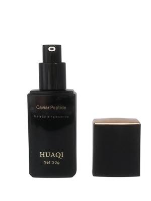 Großhandel Luxus 30ml Quadrat Makeup Primer Serumpumpe Flasche für Kosmetika mit individueller Logo-Druckkappe
