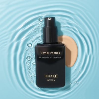 Großhandel Luxus 30ml Quadrat Makeup Primer Serumpumpe Flasche für Kosmetika mit individueller Logo-Druckkappe
