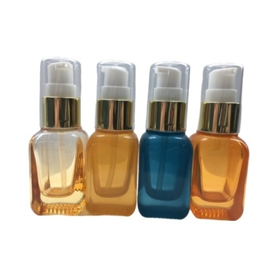 Orange blaue Glaspumpflasche 20ml SGS-ISO MSDS für Lotion und Serum