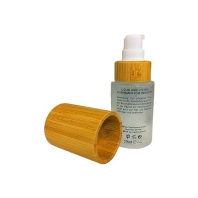 ZYLINDER-Glas-Lotions-BambusPumpflasche SGS MSDS kosmetische Verpacken