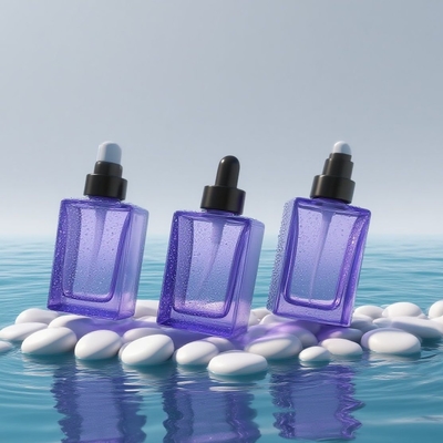 Anpassbare 30-ml-Quadratglas-Augenserumflasche mit Tropfer für kosmetisches Serum - recycelbar