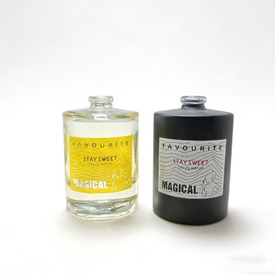 Leer 50 ml und 100 ml Parfümflasche Set, Luxus Glas Duftbehälter mit Sprühpumpe Atomizer, Matte/Glanz Finish