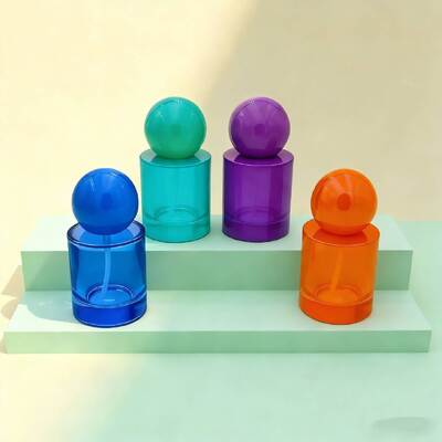 Kundenspezifische 30ml & 50ml Luxus-Parfümflaschen aus Glas  Zerstäuber- oder Serum-Pump-Glasflasche mit rundem Ballverschluss für Serumprodukt