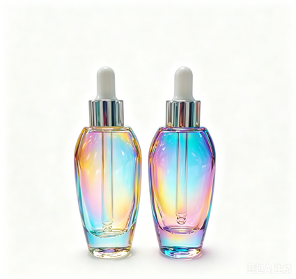 30 ml Glas Lotion Flasche mit Emulsionspumpe und Aluminium Spraykopf für Hautpflege Serum Creme Gesichtscreme