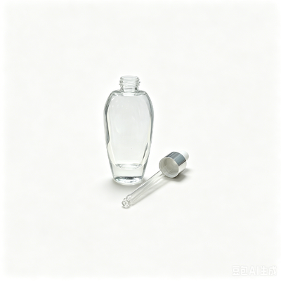 30 ml Glas Lotion Flasche mit Emulsionspumpe und Aluminium Spraykopf für Hautpflege Serum Creme Gesichtscreme