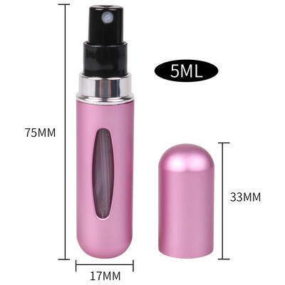 5ml Travel Pocket Parfum Bottle Mini Bottom Refillable 10ml Portable Aluminum Perfume Bottle